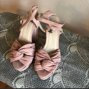Loeffler Randall Platform Block Pink Heel 7.5 EUC